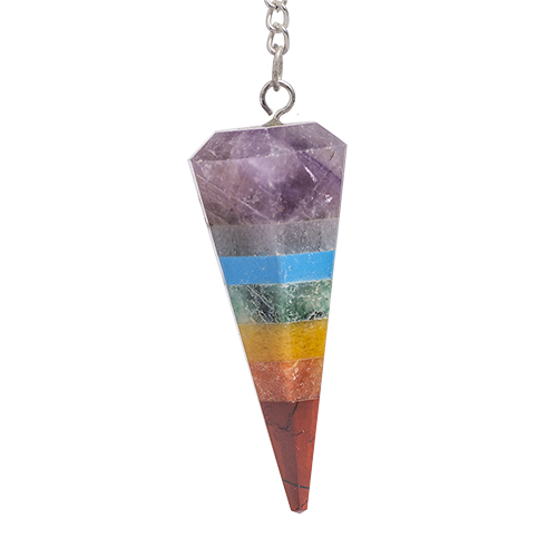PENDULE FACETTÉ 7 CHAKRAS