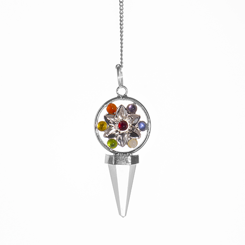 PENDULE FLEUR 7 CHAKRAS (la pièce)