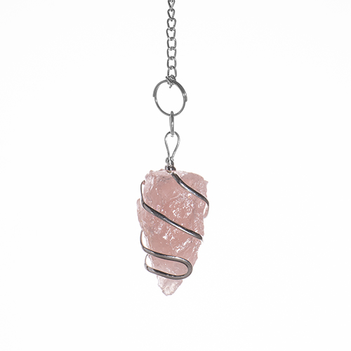 PENDULE BRUT QUARTZ ROSE Qualité EXTRA (La pièce)