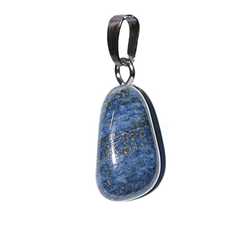 PENDENTIFS PIERRES ROULÉES SUR BÉLIÈRE LAPIS LAZULI (x5 pces)