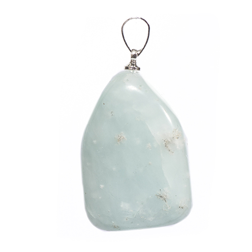 PENDENTIFS PIERRES FINES SUR BÉLIÈRE AMAZONITE (x5 pces)