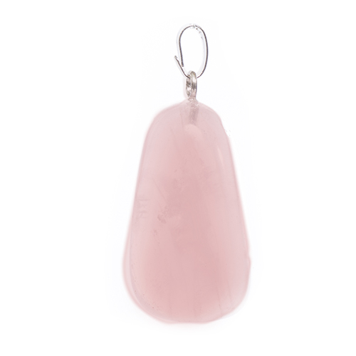 PENDENTIFS PIERRES FINES SUR BÉLIÈRE QUARTZ ROSE (x5 pces)