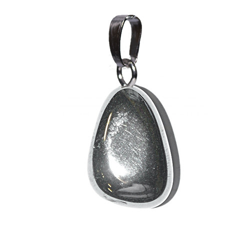 PENDENTIFS PIERRES  ROULÉES SUR BÉLIÈRE HÉMATITE (x5 pces)