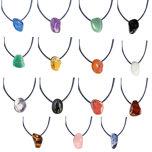 PENDENTIFS PIERRES PERCÉES MIXTES (15 pièces) Qualité A