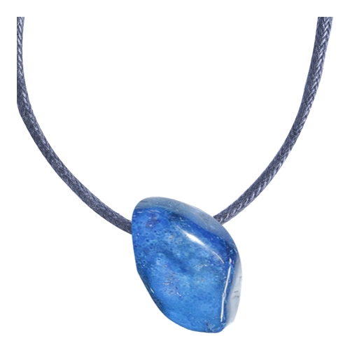 PENDENTIFS PIERRES PERCÉES AGATE BLEUE (5 pièces) Qualité A