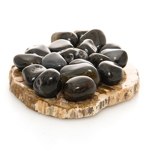 PIERRES ROULÉES AGATE NOIRE  QUALITÉ EXTRA