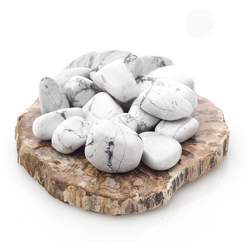 PIERRES ROULÉES HOWLITE BLANCHE QUALITÉ A