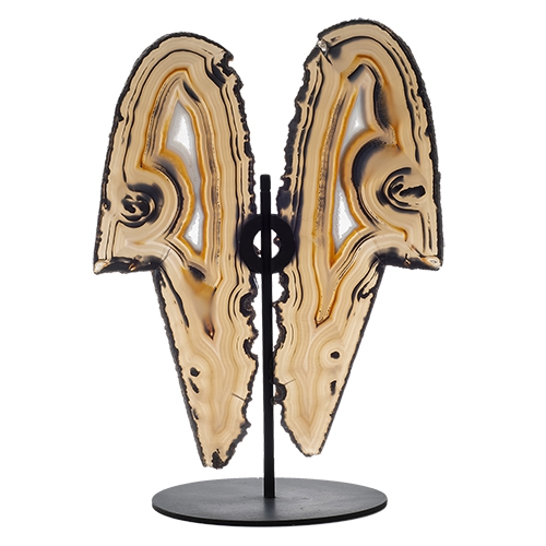 AILES DE PAPILLON EN AGATE NATURELLE 2
