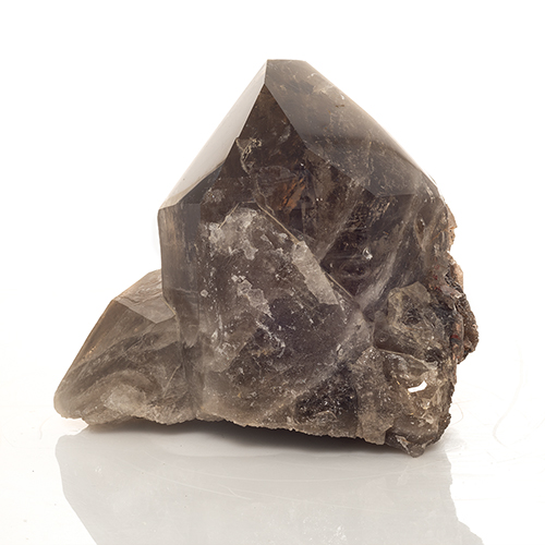 BLOC FORME LIBRE EN QUARTZ FUMÉ POINTE FACES POLIES