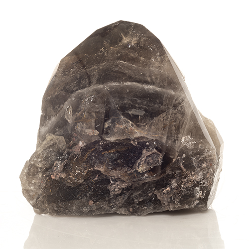 BLOC FORME LIBRE EN QUARTZ FUMÉ POINTE FACES POLIES