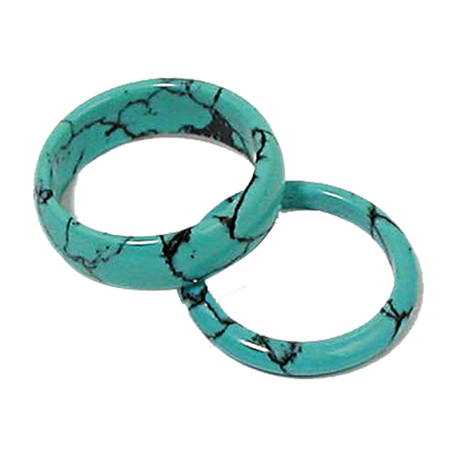 BAGUE JONC TURQUOISE  RECONSTITUÉE 4MM x 36 pièces