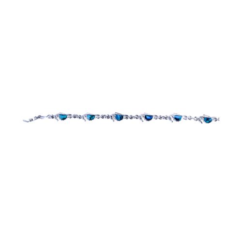 BRACELETS NACRE BLEUE HIPPOCAMPE (x 12 pcs)