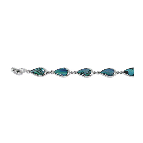 BRACELETS NACRE BLEUE GOUTTE PETIT MODÈLE (x 12 pcs)