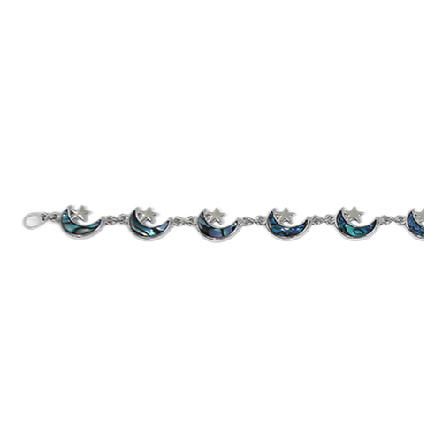 BRACELETS NACRE BLEUE LUNE (x 12 pcs)