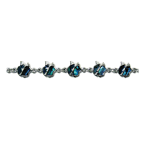 BRACELETS NACRE BLEUE TÊTE (x 12 pcs)