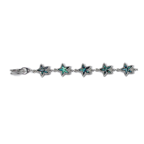BRACELETS NACRE BLEUE ETOILE DE MER (x 12 pcs)