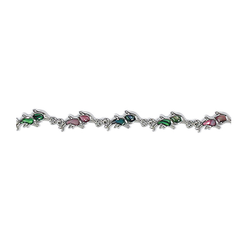 BRACELETS NACRE MULTICOLORE DOUBLE DAUPHINS (x 12 pcs)