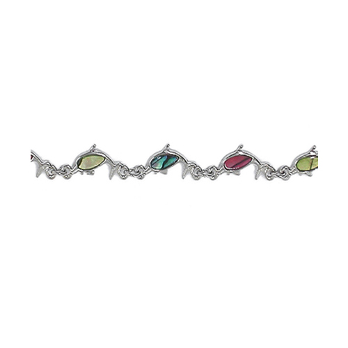 BRACELETS ENFANT NACRE MULTICOLORE DAUPHIN (x 12 pcs)