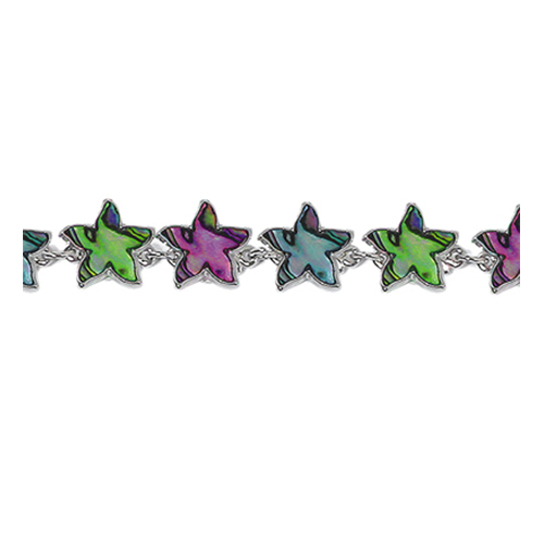 BRACELETS ENFANT NACRE MULTICOLORE FLEUR (x 12 pcs)