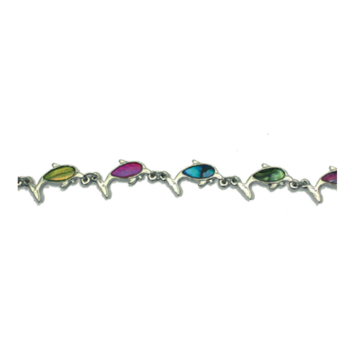 BRACELETS NACRE MULTICOLORE DAUPHIN (x 12 pcs)