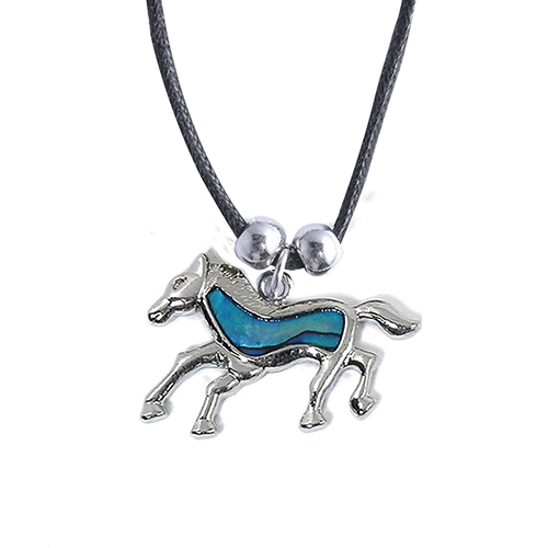 PENDENTIFS CORDON NACRE CHEVAL (x 12 pcs)