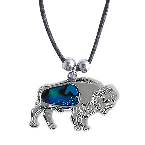 PENDENTIFS CORDON NACRE BISON (x 12 pcs)