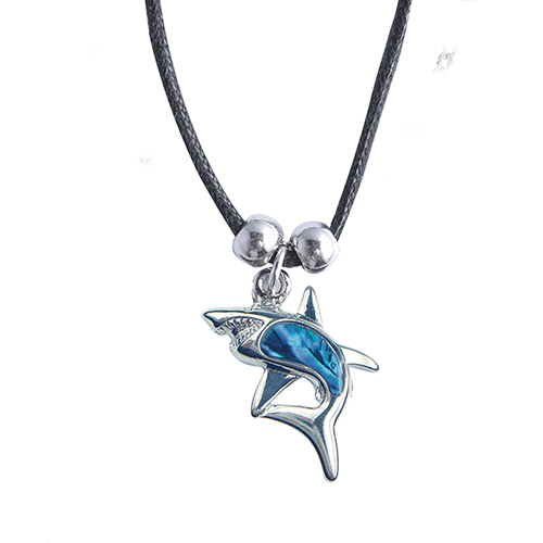 PENDENTIFS CORDON NACRE REQUIN (x 12 pcs)