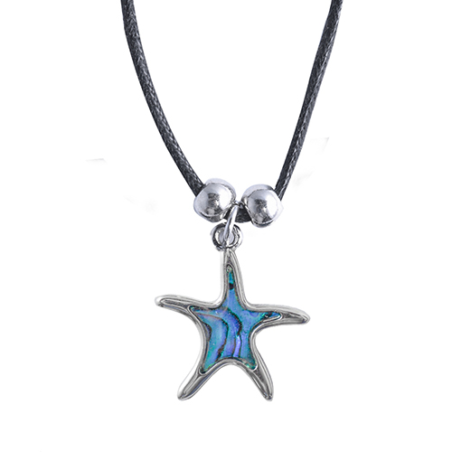 PENDENTIFS CORDON NACRE ÉTOILE DE MER (x 12 pcs)