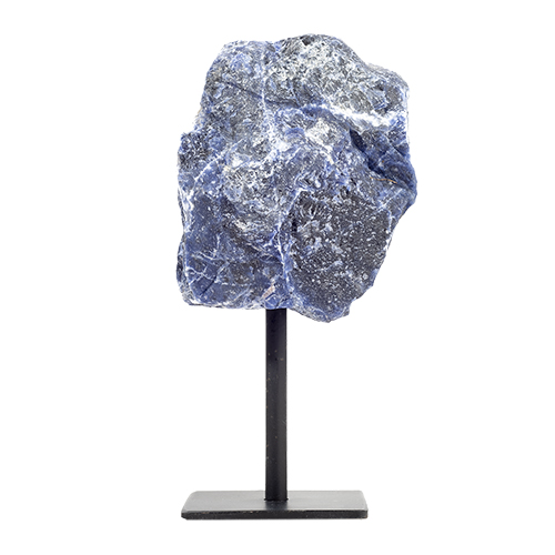 PETITE SODALITE BRUTE SUR PRÉSENTOIR