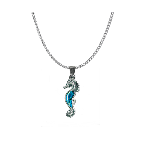 PENDENTIFS CHAÎNES NACRE HIPPOCAMPE (x 12 pcs)