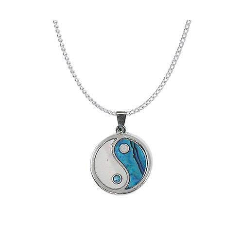 PENDENTIFS CHAÎNES NACRE YING-YANG (x 12 pcs)