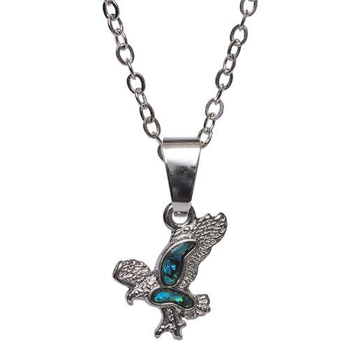 PENDENTIFS CHAÎNES ENFANT NACRE BLEUE AIGLE (x 12 pcs) 