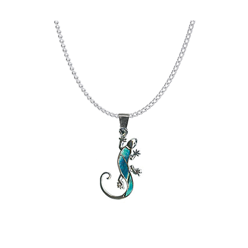 PENDENTIFS CHAÎNES NACRE GECKO (x 12 pcs)