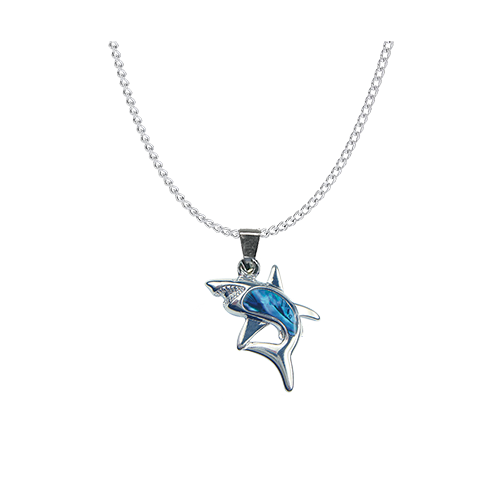 PENDENTIFS CHAÎNES NACRE REQUIN (x 12 pcs)