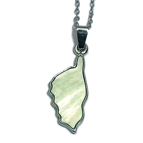 PENDENTIFS CHAÎNES CORSE NACRE BLANCHE