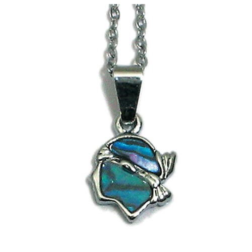 PENDENTIFS CHAINE ENFANT TËTE CORSE NACRE BLEUE (x 12 pcs)