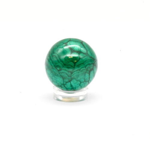 <strong>SPHÈRE EN MALACHITE</strong> - QUALITÉ EXTRA (La pièce)