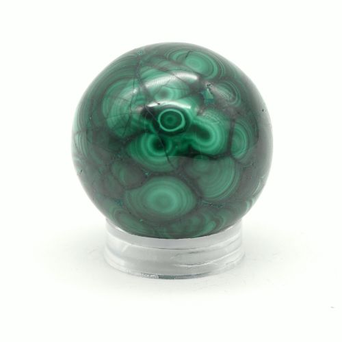 <strong>SPHÈRE EN MALACHITE</strong> - QUALITÉ EXTRA (La pièce)