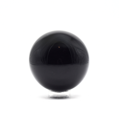 SPHÈRE EN OBSIDIENNE NOIRE Qualité EXTRA (La pièce)