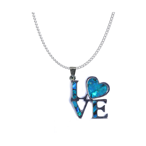 PENDENTIFS CHAÎNES NACRE LOVE (x 12 pcs)