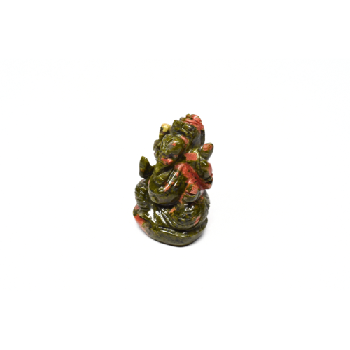 STATUETTE GANESH EN <strong>UNAKITE</strong> - Qualité EXTRA