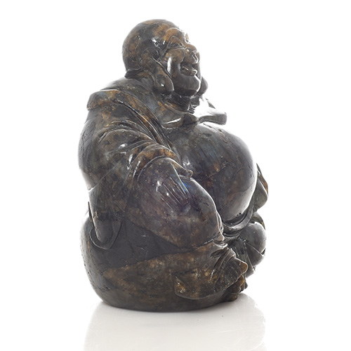 <strong>STATUETTE BOUDDHA</strong>  LABRADORITE QUALITÉ EXTRA