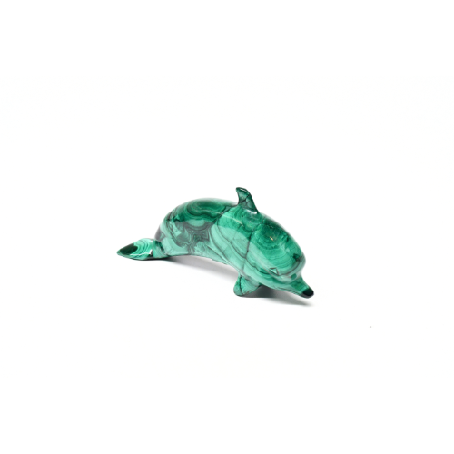 STATUETTE DAUPHIN EN MALACHITE Qualité EXTRA (La pièce)
