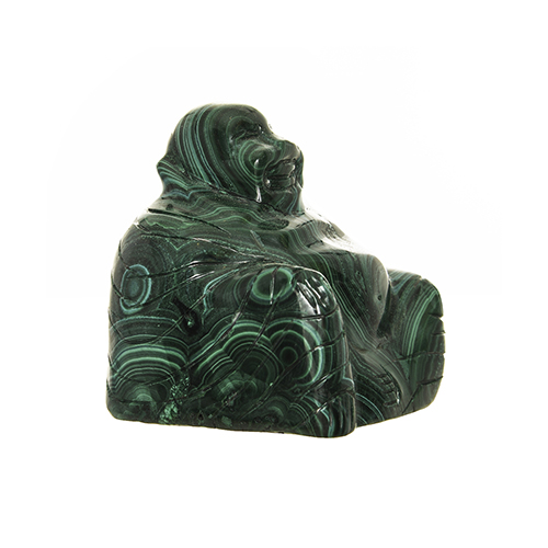 STATUETTE BOUDDHA MALACHITE Qualité EXTRA (moyen modèle)