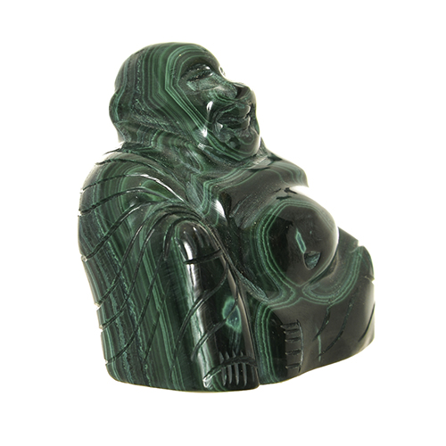 STATUETTE BOUDDHA MALACHITE Qualité EXTRA (grand modèle)