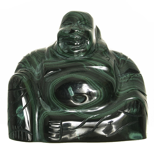 STATUETTE BOUDDHA MALACHITE Qualité EXTRA (trés grand modèle) 