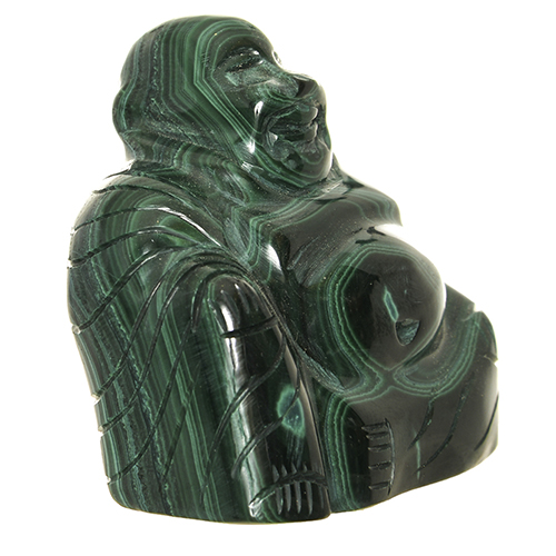 STATUETTE BOUDDHA MALACHITE Qualité EXTRA (trés grand modèle) 