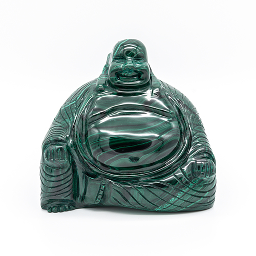 STATUETTE BOUDDHA MALACHITE Qualité EXTRA (La pièce)