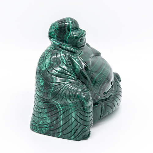 STATUETTE BOUDDHA MALACHITE Qualité EXTRA (La pièce)