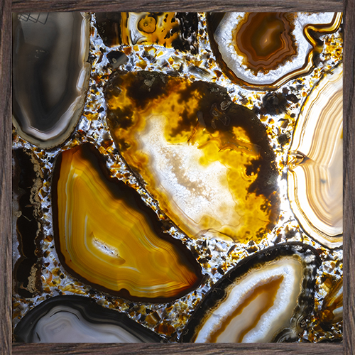 CADRE DE DÉCORATION EN AGATE NATURELLE QUALITÉ EXTRA